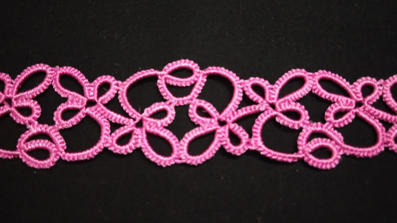 353-Shuttle tatting #70, Broad shuttle tatted lace for your sarees and other projects (Hindi/ Urdu)