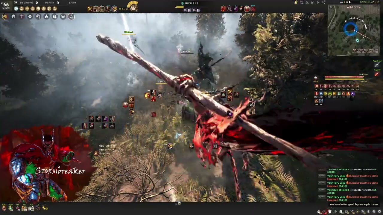 BDO - Awakening Berserker Ash Forest 15 mins [Lv2 Loot Scroll]