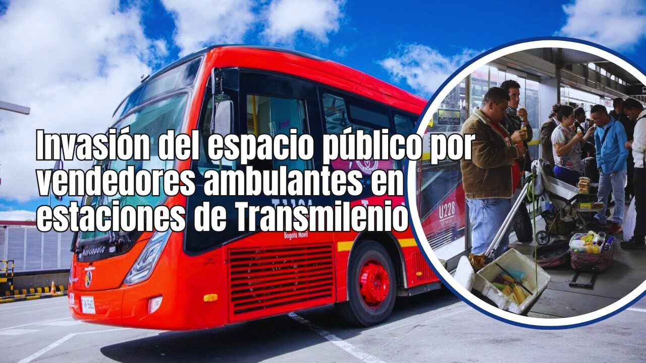 Invasión del espacio público por vendedores ambulantes en estaciones de Transmilenio