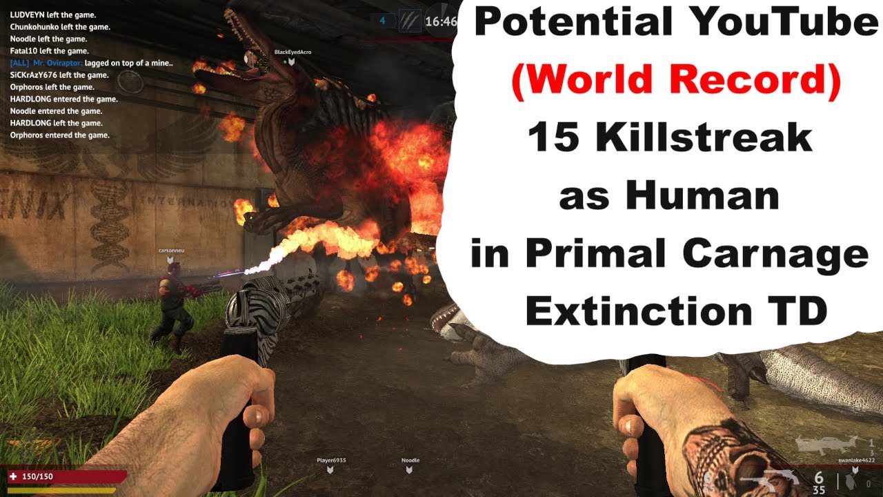Primal Carnage Extinction: (No Commentary) Team Deathmatch Human Gameplay and Killstreak on Verdant.