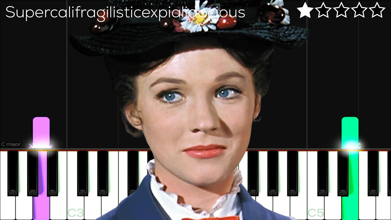 Mary Poppins - Supercalifragilisticexpialidocious | EASY Piano Tutorial 
