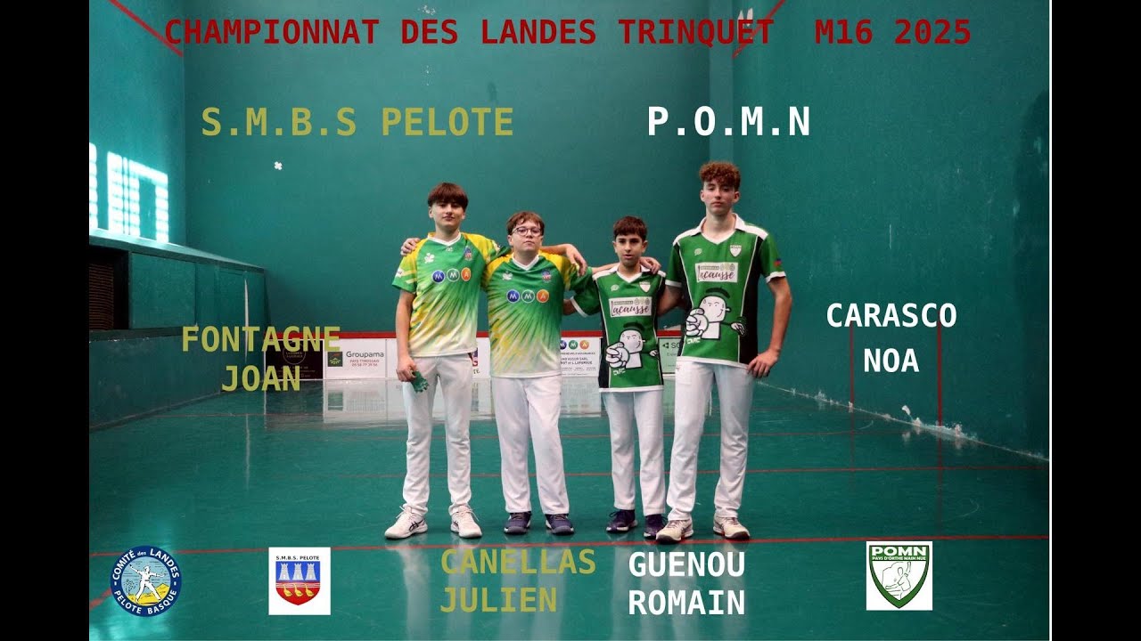PARTIE DE POULE CHAMPIONNAT DES LANDES TRINQUET  M16 2025