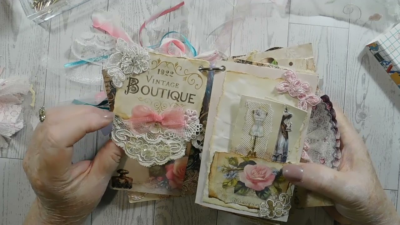 Tag book, plus how to make a tiny dress for your journal