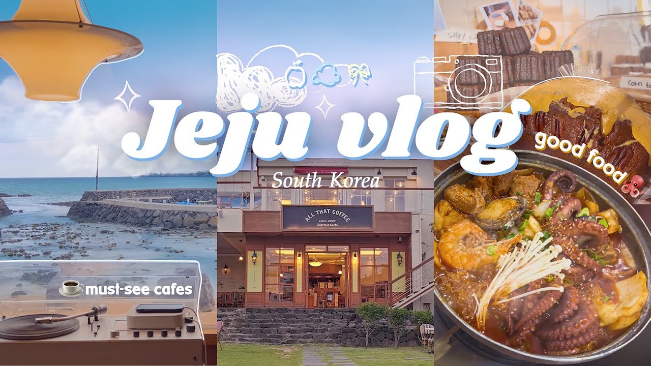 JEJU Vlog🍊🌊 | Aesthetic cafes, Must-eat Jeju dishes, cozy airbnb 🏝️