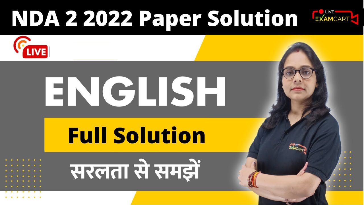 NDA/NA (II) 2022 English Section Analysis | Complete Answer Key