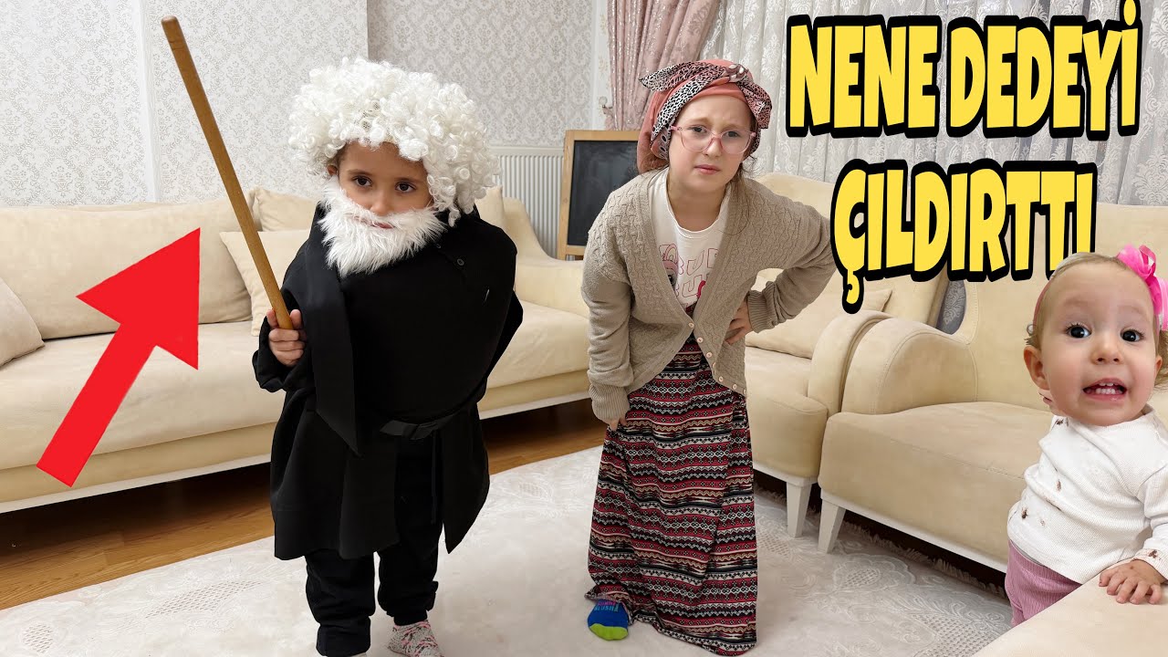 NENE ÇAY GETİRMEYİNCE DEDE İLE KAVGA ETTİLER !! BAHAR BANU ALYA ASEL MİRA !!