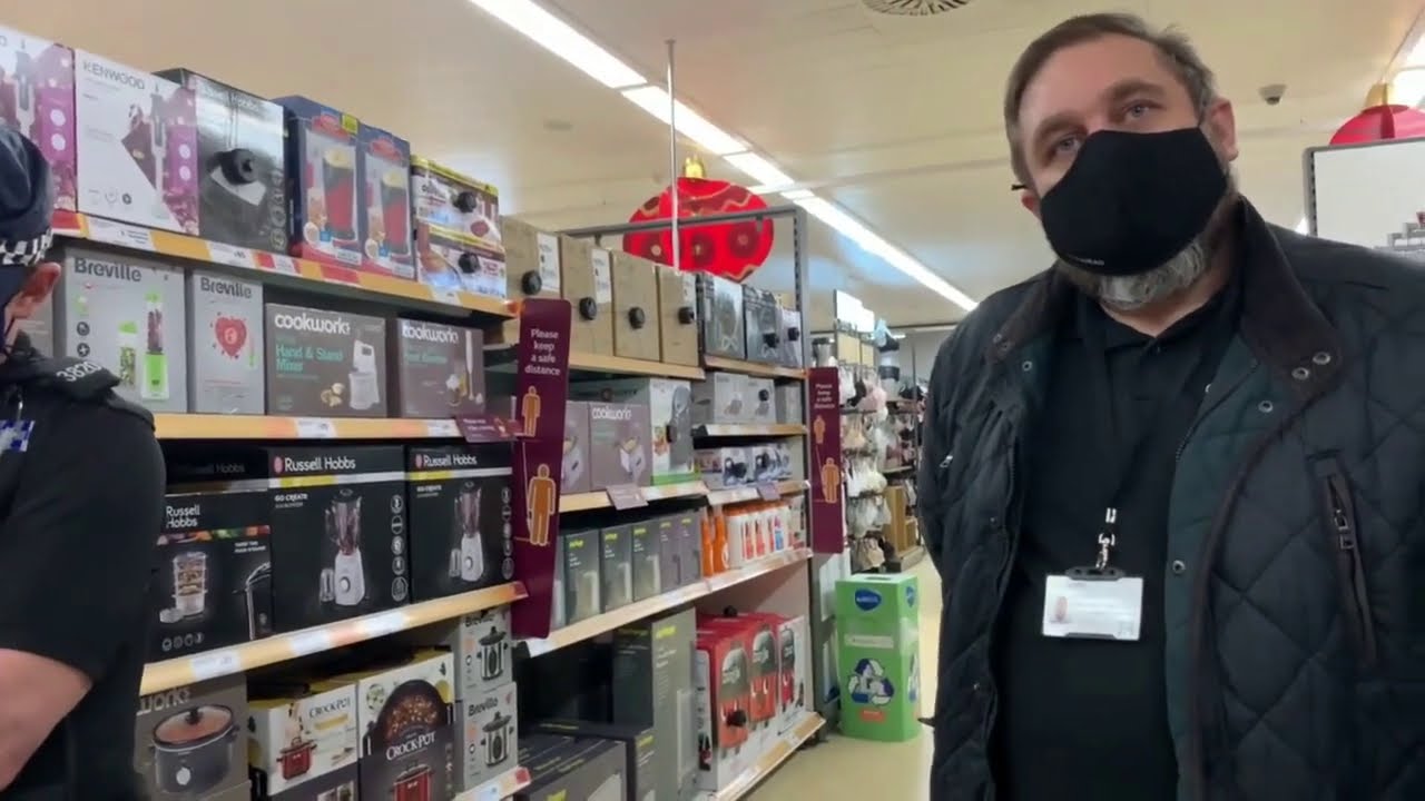Arrested for not wearing a mask |  Sainsbury's Supermarket
