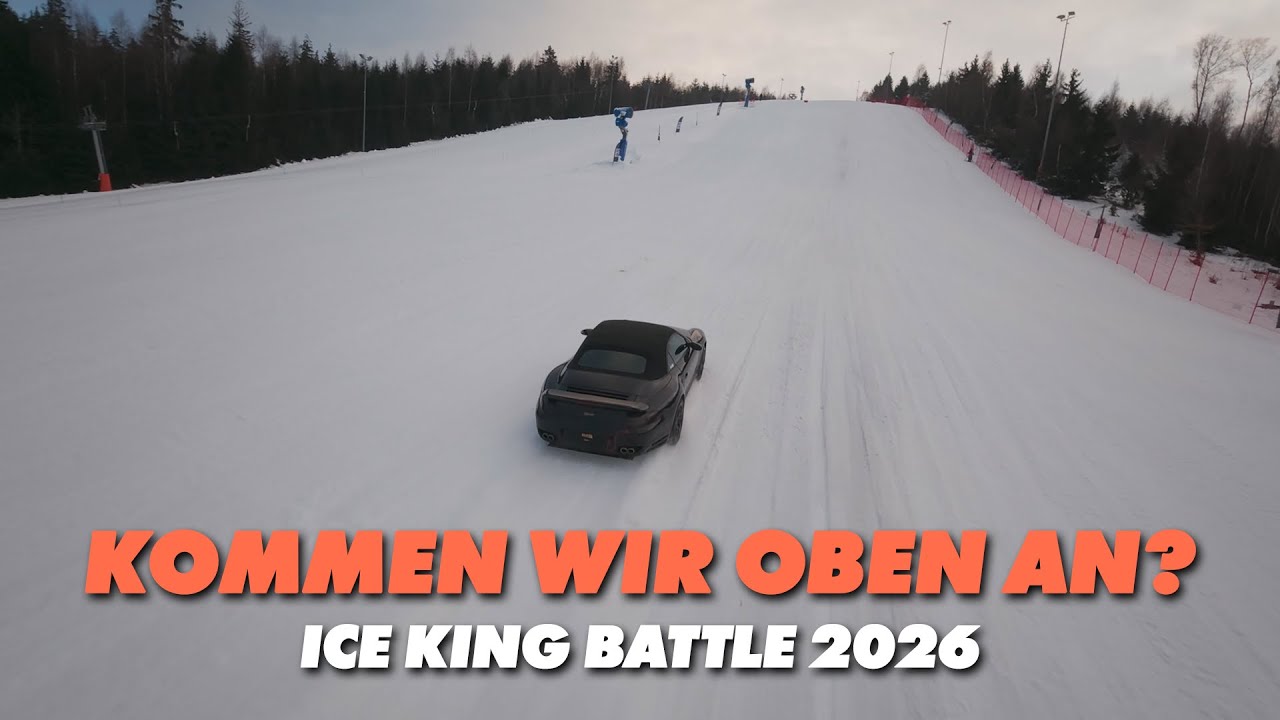Bezwingen wir die Skipiste mit unserem 997 Turbo Cabrio? Ice King Battle 2026