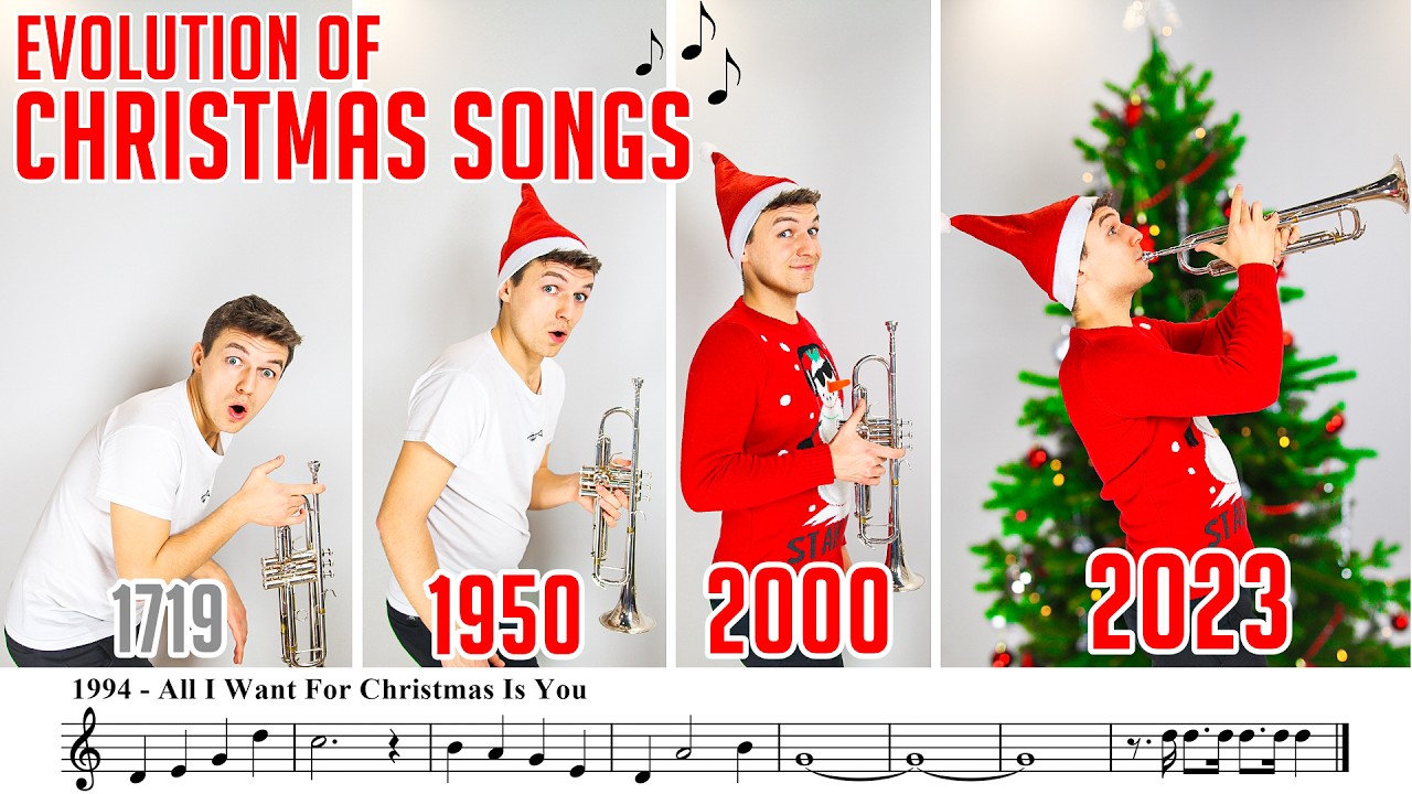 Evolution of Christmas Music (1719-2024) BUT.. with Sheet Music / Notes!