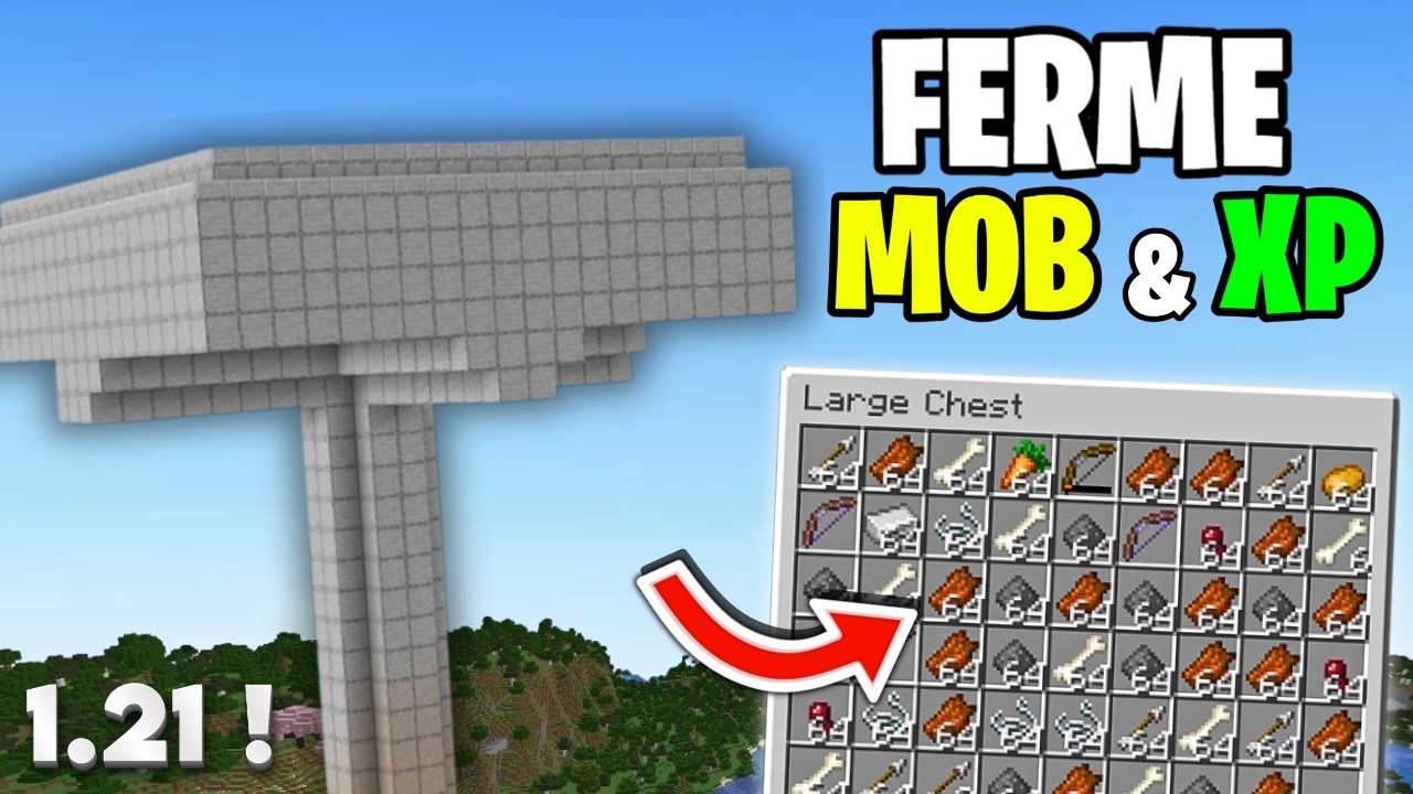 Tuto FERME À XP et MOBS ! Minecraft 1.21 (NO-SPAWNER)