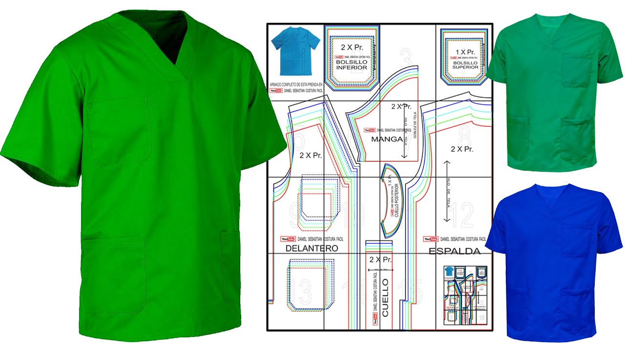 CHAQUETA PARA MEDICO - MOLDE GRATIS talla 