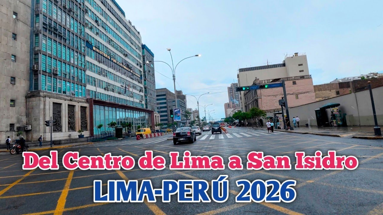 LIMA PERÚ 4K | UN RECORRIDO DEL CENTRO DE LIMA A SAN ISIDRO | DÍA 15/02/2026