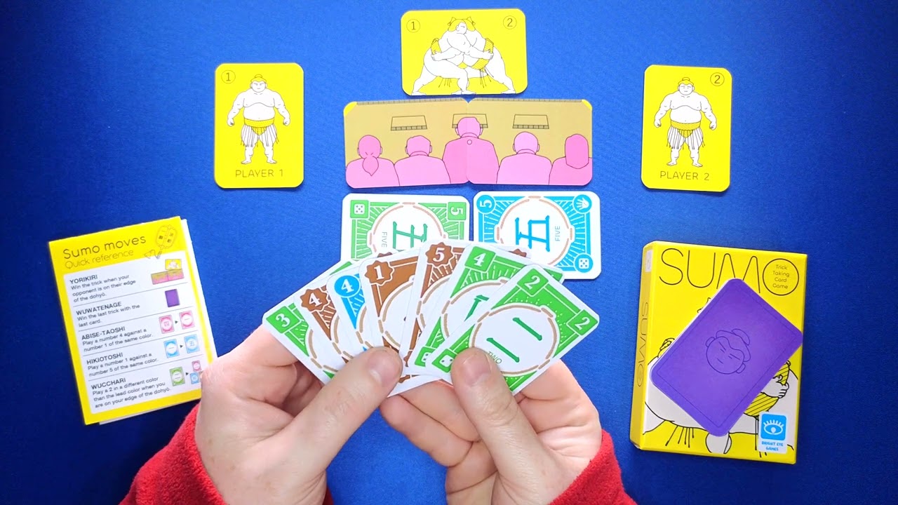 SUMO -  2 Player Trick Taking Card Game - How to Play & Playthrough