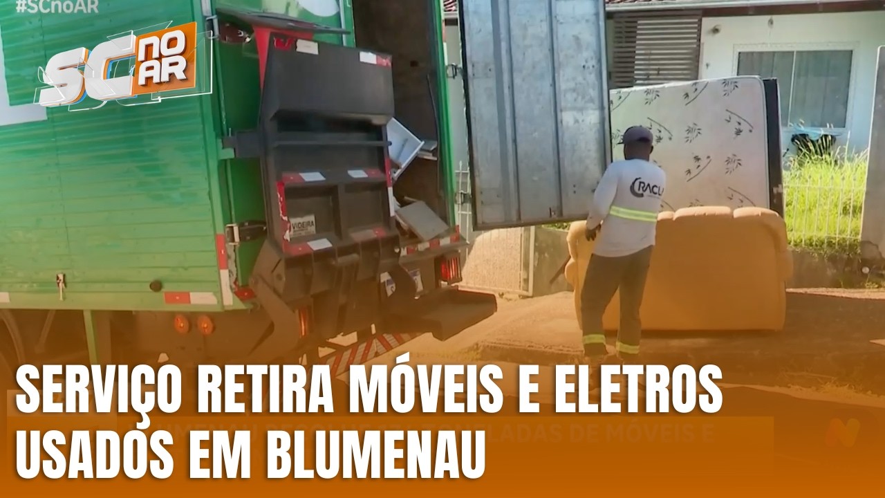 Serviço em Blumenau coleta 134 toneladas de entulhos