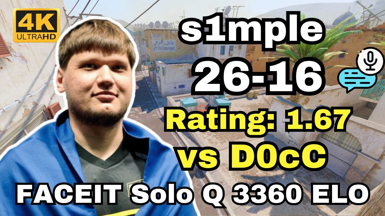 s1mple (26-16) vs D0cC (Dust2) | Sep 29, 2024 #cs2 #pov