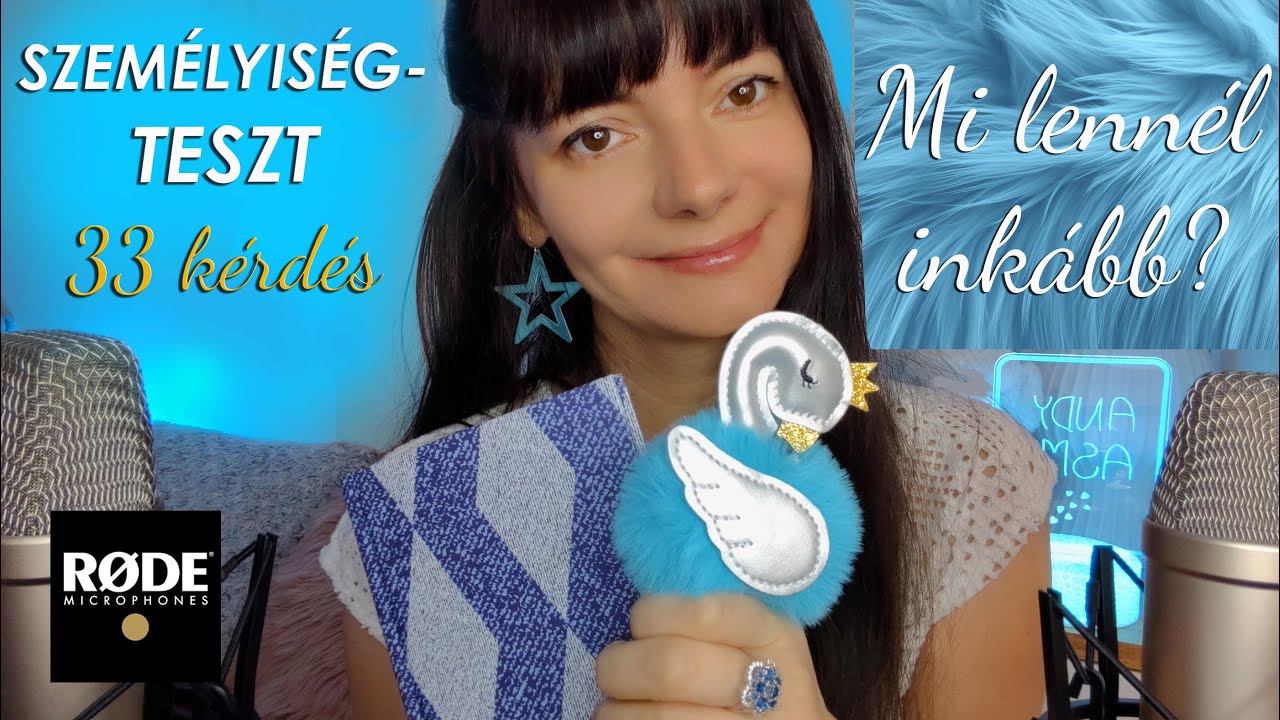 SzemélyiségTESZT 🩵 Mi Lennél? 🩵 33 kérdés Neked #asmr #magyarasmr  #asmrkvíz #íráshang #papírhangok