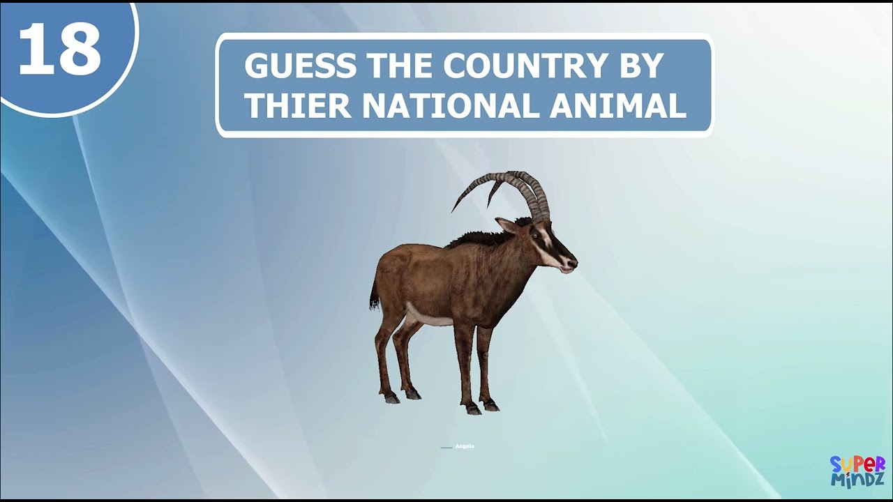 GUESS THE COUNTRY BY ITS NATIONAL ANIMAL | For Kids | SuperMindz