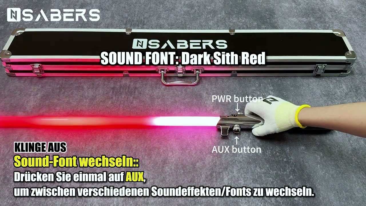 Anakin EP3 PF Lichtschwert-Funktionen | Doppelknopfbedienung | Nsabers