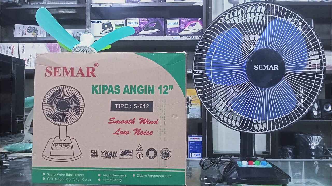 cara merakit kipas meja merk SEMAR 12