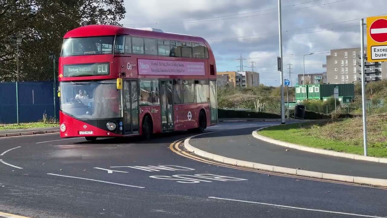 London Buses on Route EL1 at Barking Riverside 19th October 2024