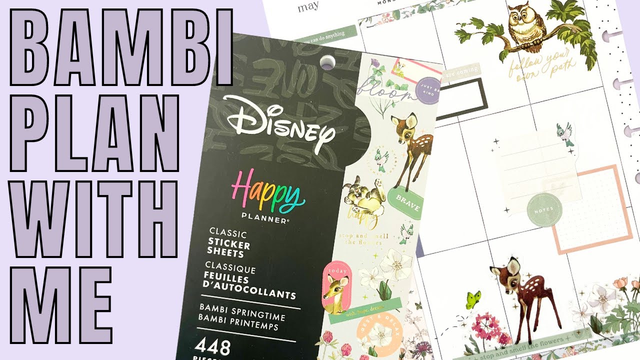 Bambi Springtime Plan With Me | New Happy Planner Sticker Book | Classic Happy Planner