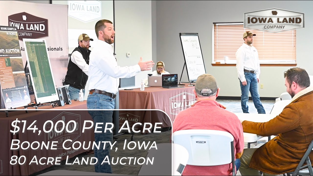 $14,000 Per Acre Boone County, Iowa 80 Acre Farmland Auction