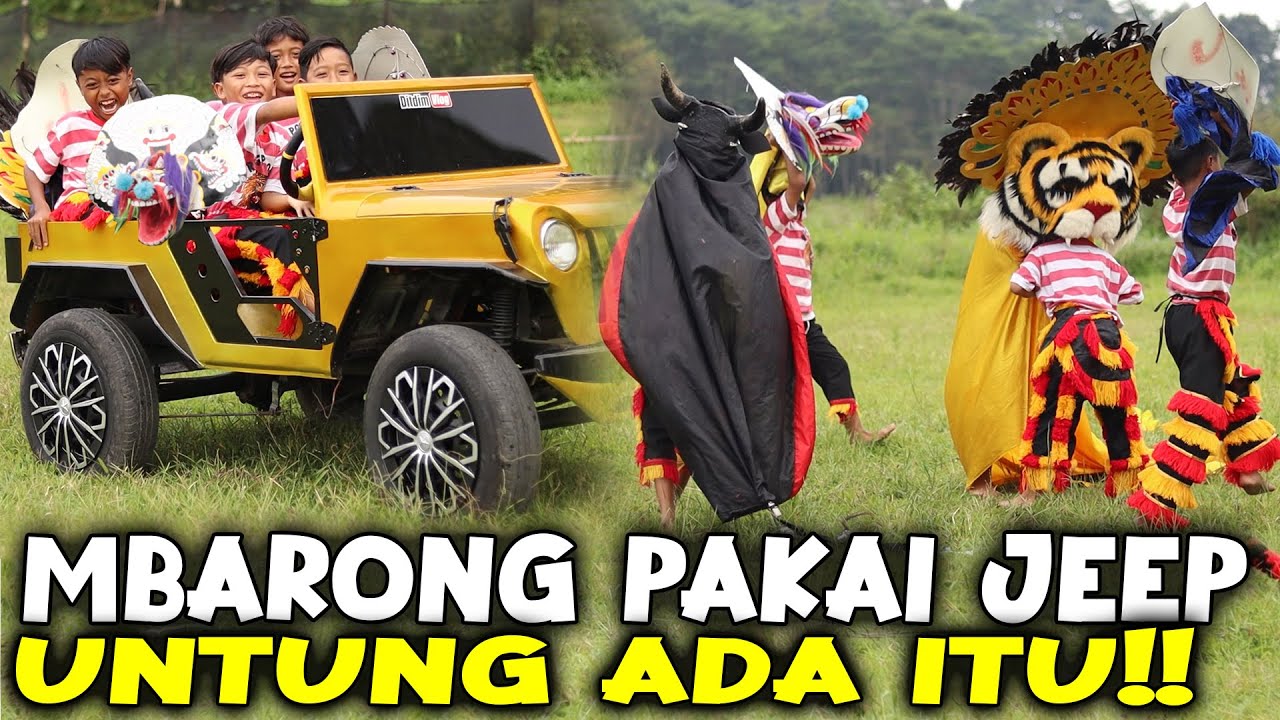 BARONGAN USING A MINI-JEEP!! DIMAS PLAYS BARONGAN IN THE FIELD USING A JEEP WITH HIS FRIENDS