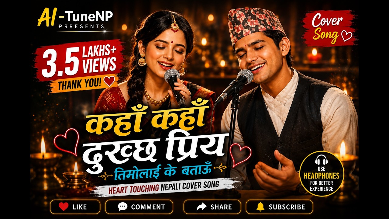 कहाँ कहाँ दुख्छ प्रिय तिमीलाई के बताउँ | Soulful Nepali Cover Song | Both Female and Male |