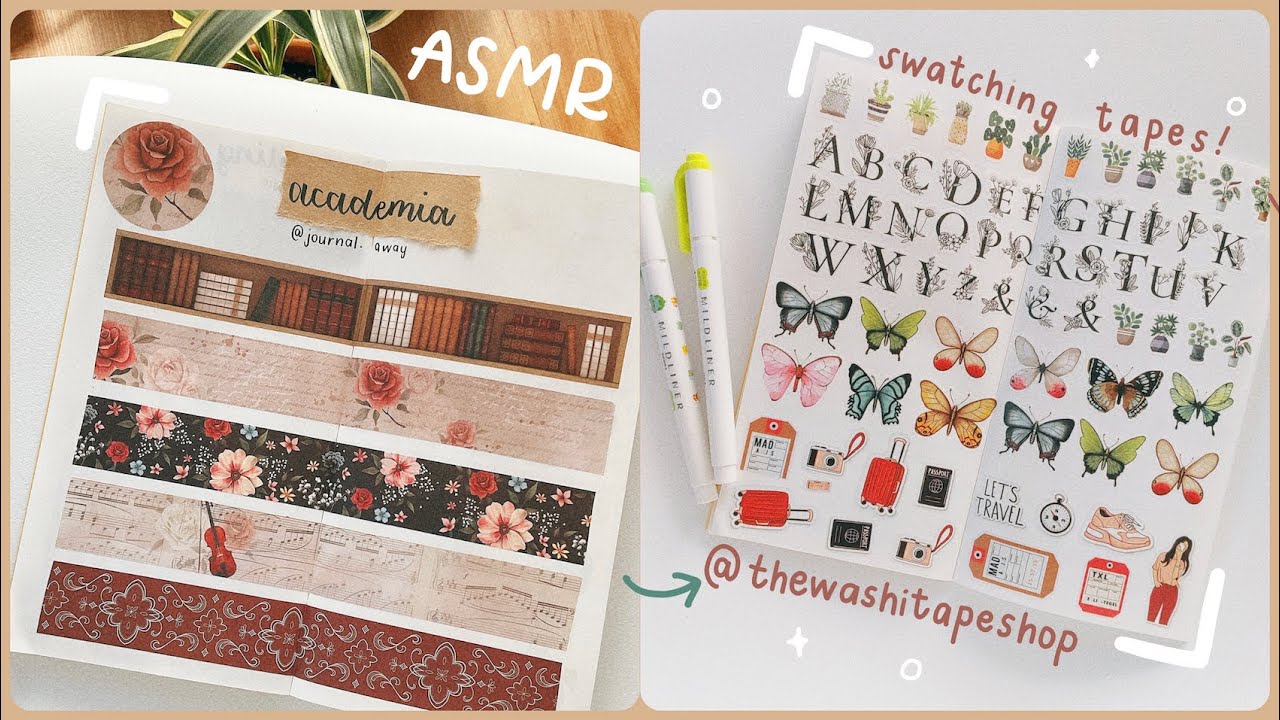 ✄ swatching a huge WASHI TAPE haul ( ASMR )