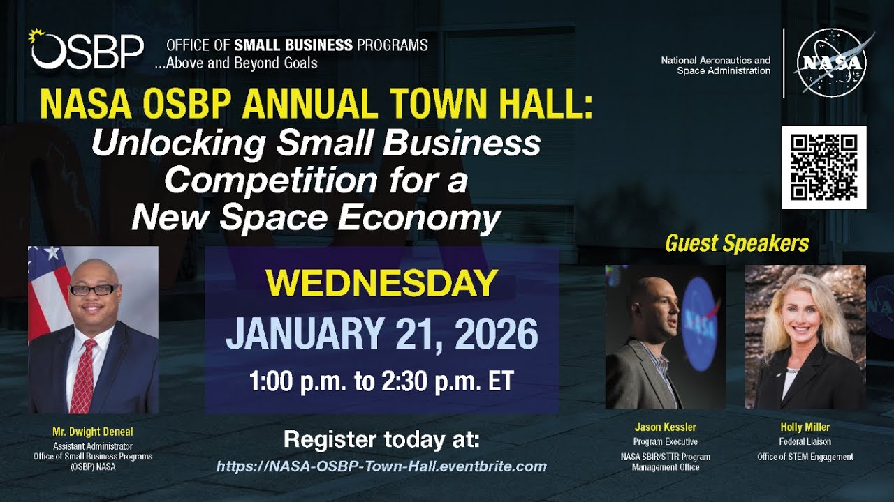 NASA OSBP Annual Town Hall: Unlocking Small Business Competition for a New Space Economy