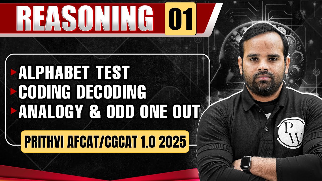 Alphabet Test, Coding & Decoding, Analogy & Odd One Out | Reasoning for AFCAT/CGCAT 1.0 2025 🔥