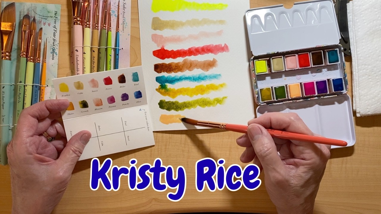 Watercolor Palette & Brushes by Kristy Rice