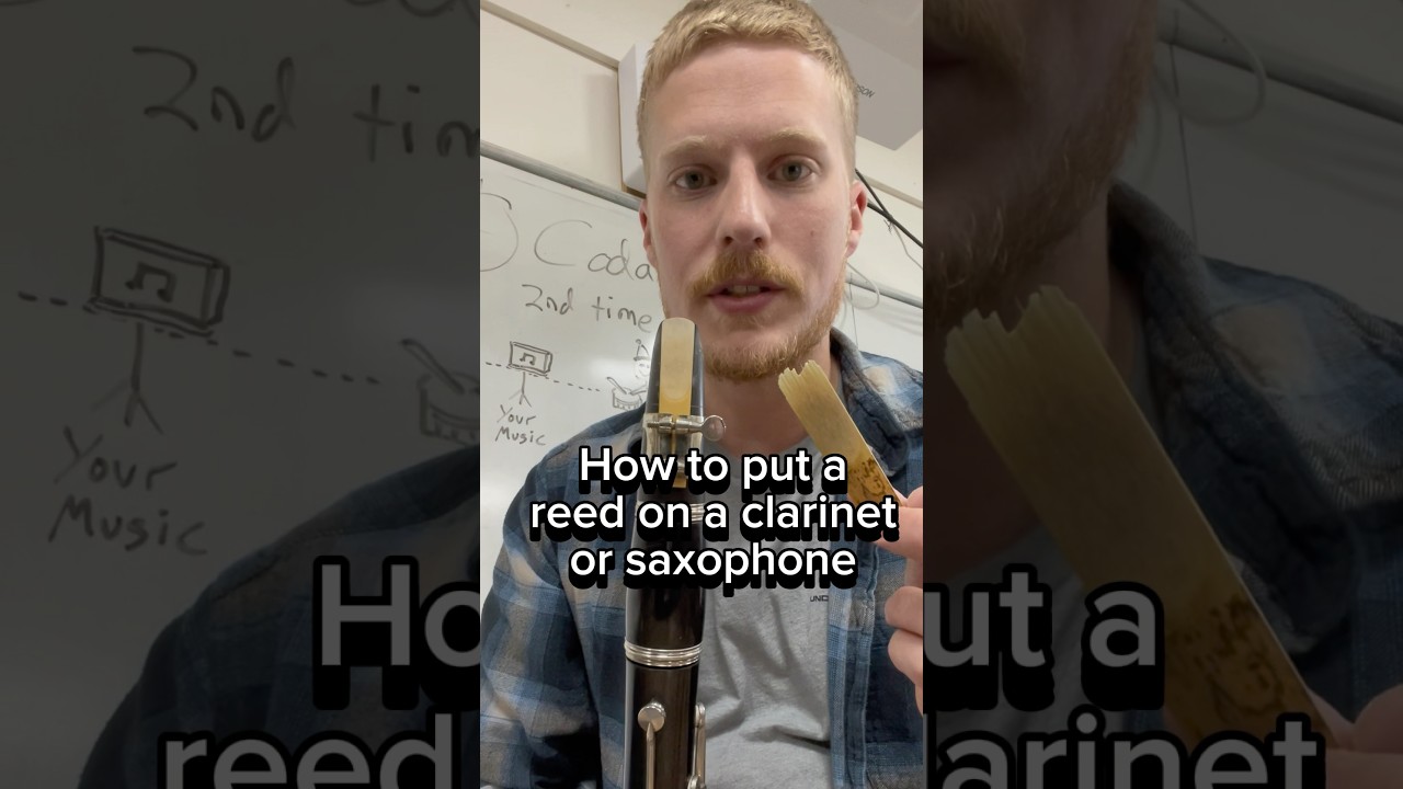 How to put a reed on a clarinet or saxophone