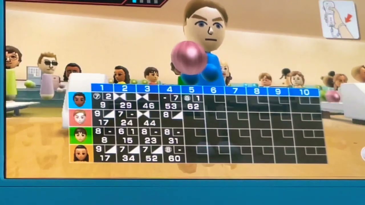Wii bowling guest team guest b win