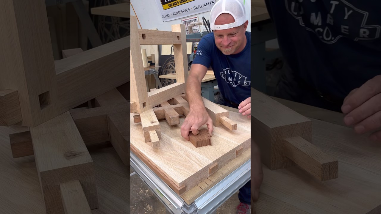 Cutting wedges for wedged tenons #woodworking #woodwork #joinery #maker #tools