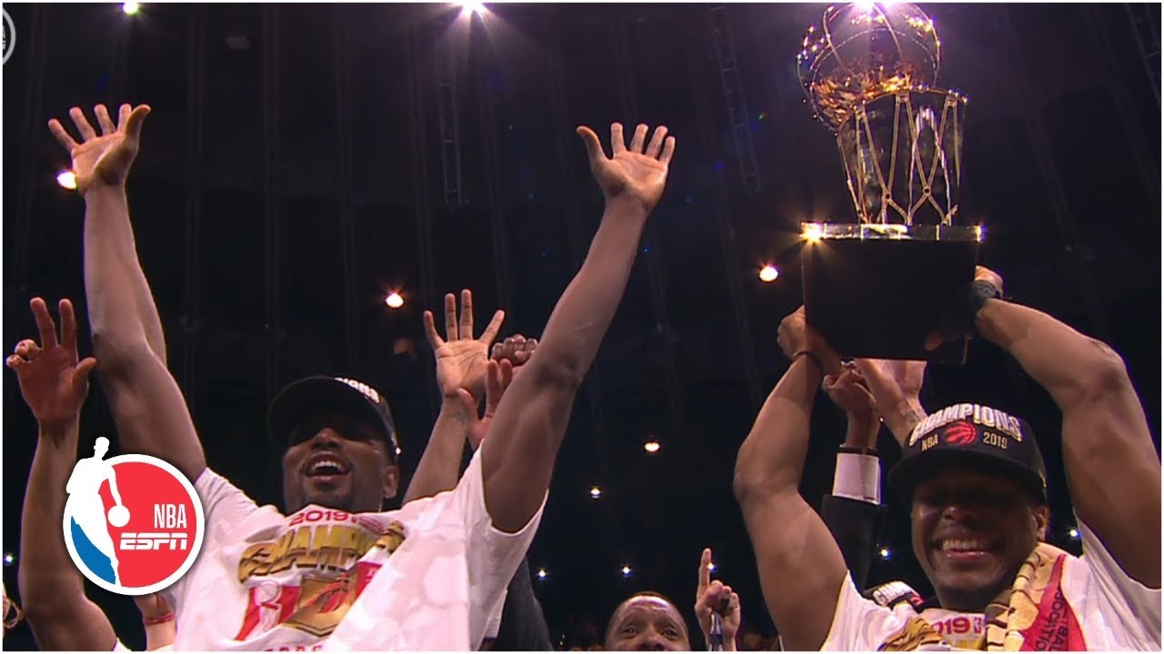 Toronto Raptors celebrate winning NBA Finals and Kawhi Leonard named Finals MVP | 2019 NBA Finals