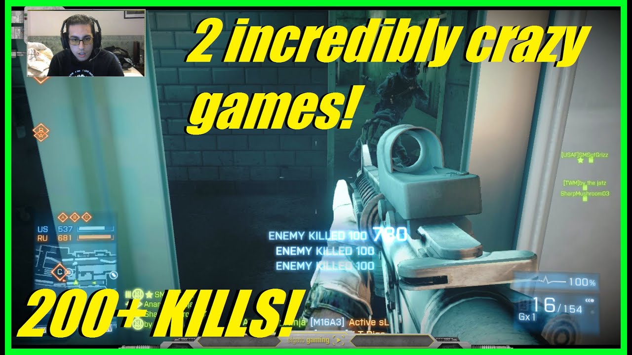 Battlefield 3 - 2 INCREDIBLY CRAZY GAMES! I miss the best Battlefield EVER! (200+ kills)