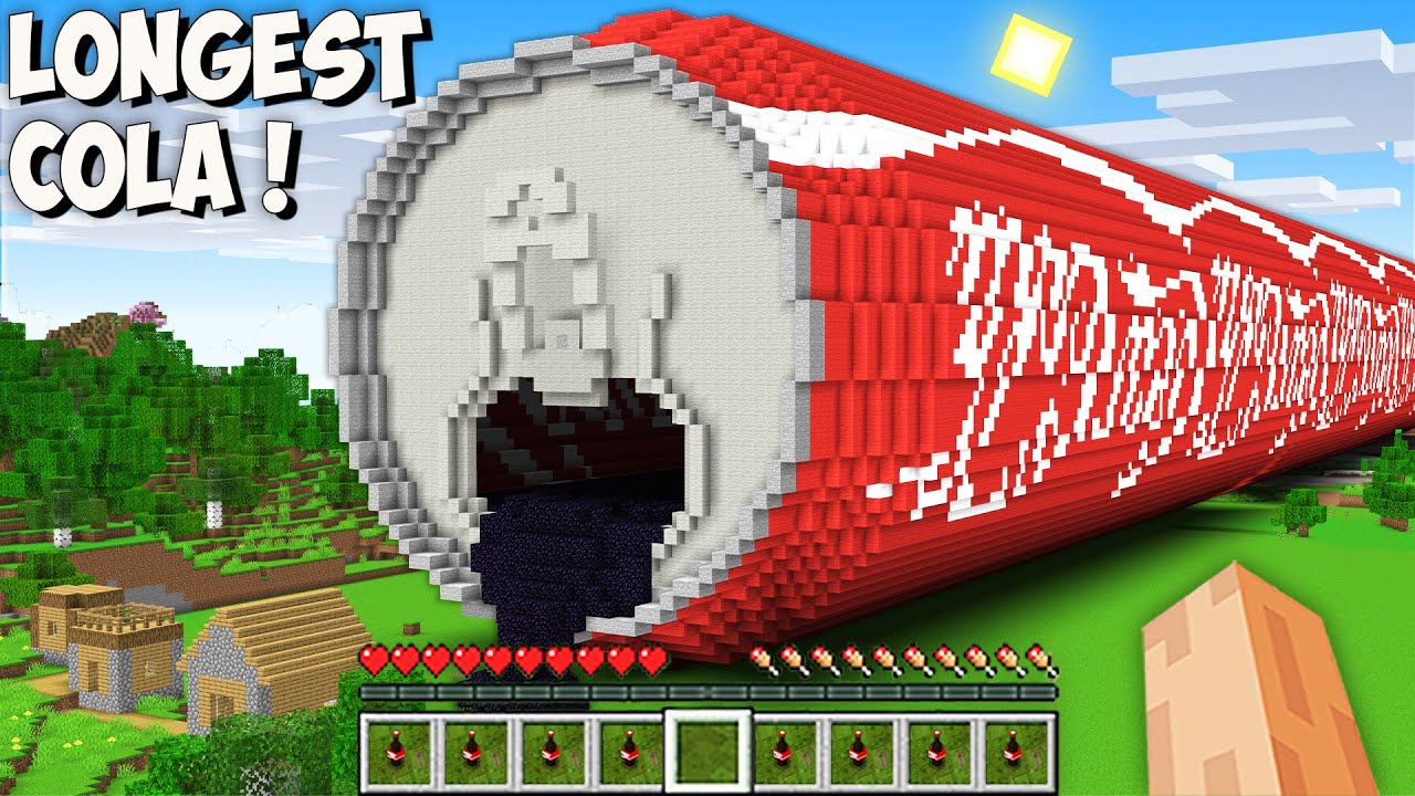 What is INSIDE THE LONGEST COLA CAN in Minecraft? I found THE BIGGEST COLA BOTTLE!