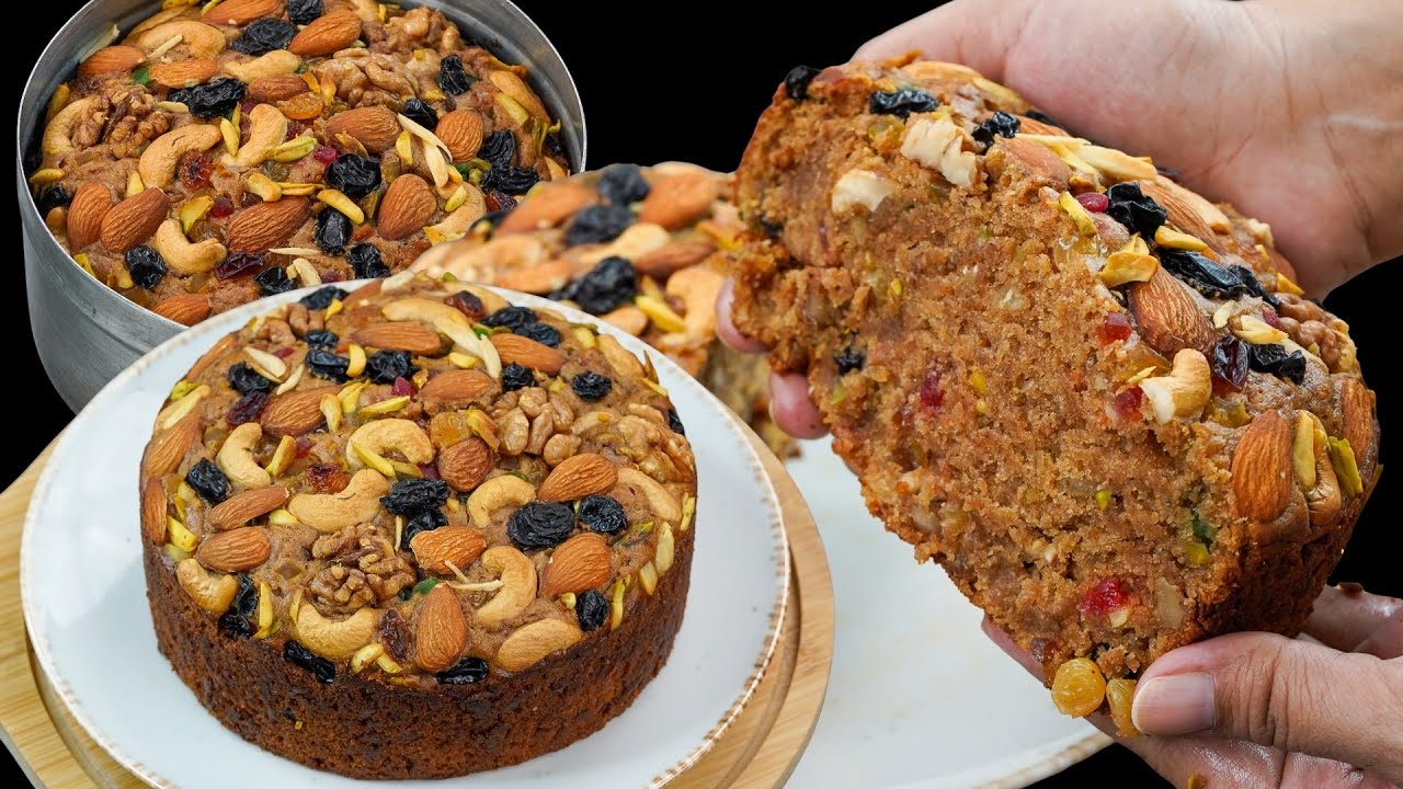 Healthy Christmas Plum Cake | No Maida, No Oven | Whole Wheat Plum Cake for Christmas