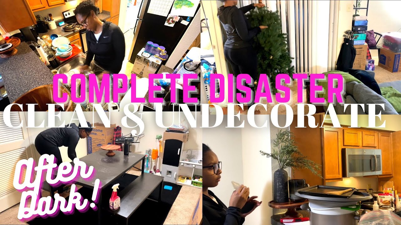 COMPLETE DISASTER | AFTER DARK CLEAN AND UNDECORATED WITH ME | MEATLESS MEAL IDEA & ANNOUNCEMENT!