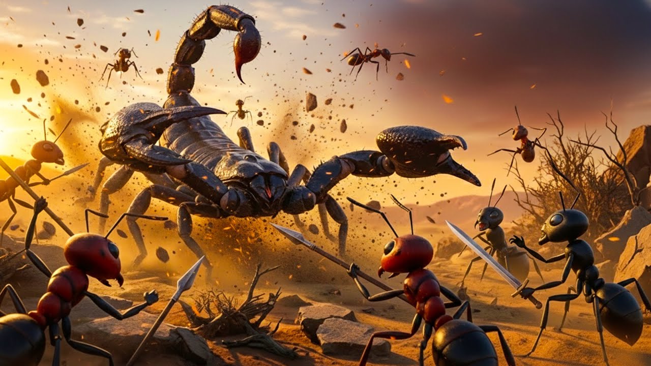 Ant Army vs Giant Scorpion 🦂⚔️🐜 | The Ultimate Insect War | Funny Kingdom Ant Cartoon