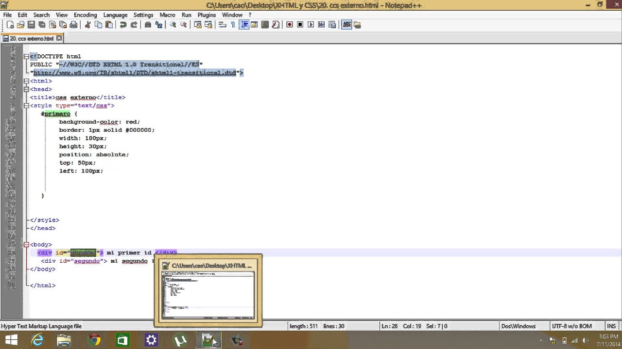 20. Agregar CSS Externo