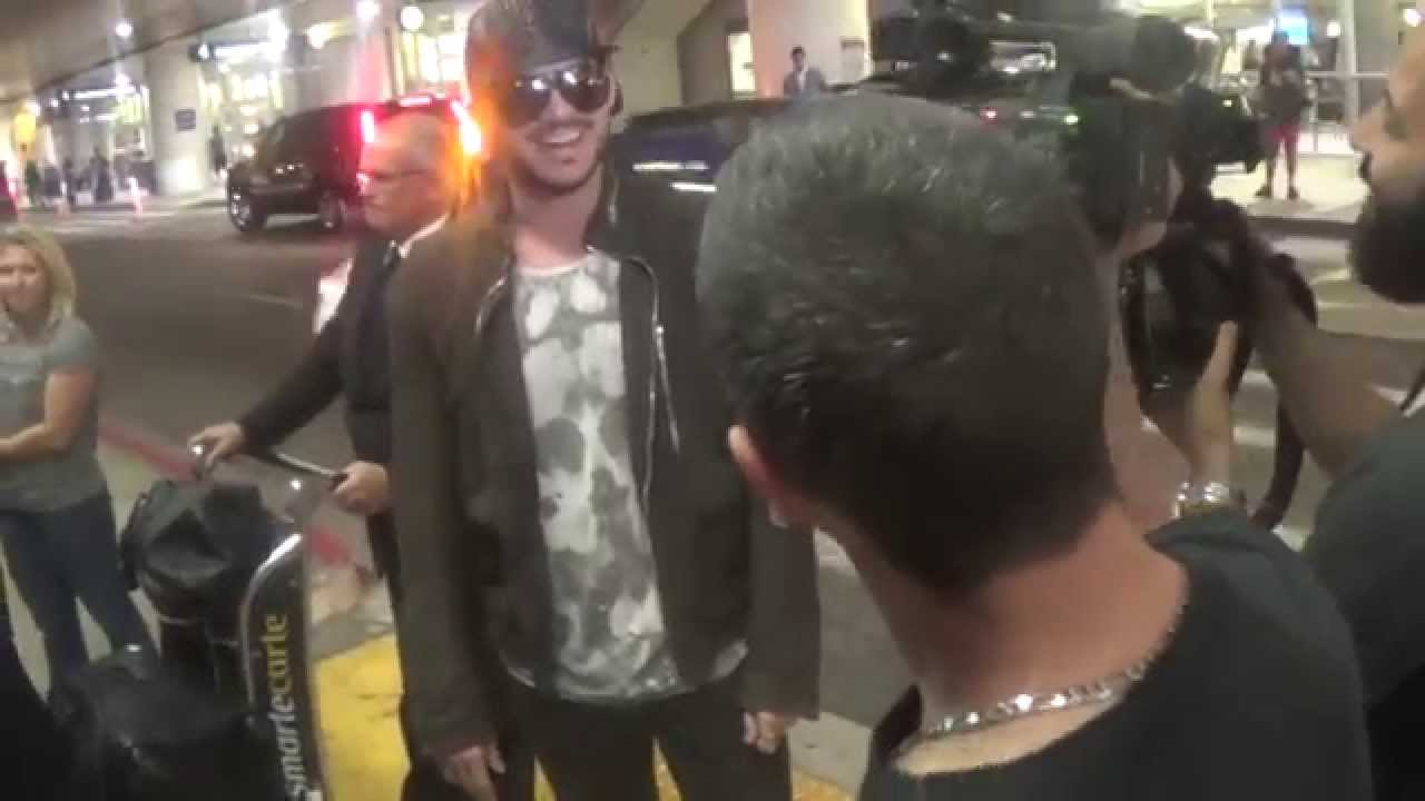 Adam Lambert at LAX International Airport in Los Angeles - September 18, 2014