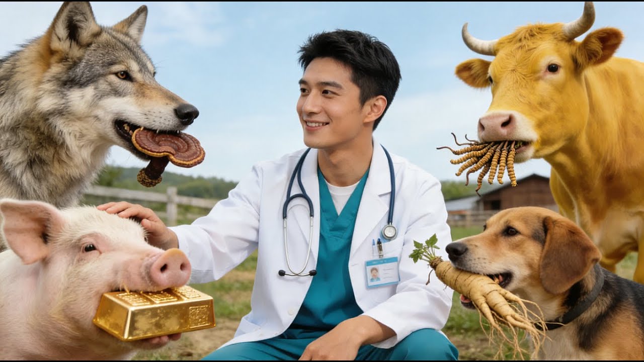 小夥回村被牛撞飛，醒來發現能跟動物交流，老牛送來蟲草，狼送來靈芝，豬直接送來金磚！發大財不是夢#首發新劇 #無腦劇 #完結短劇
