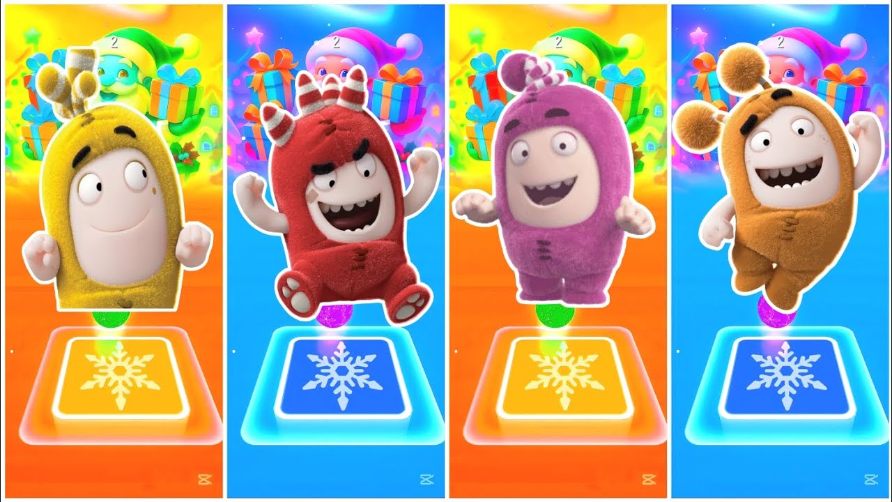 Oddbods Bubbles VS Oddbods Fuse VS Oddbods Newt Vs Oddbods Slick - Tiles Hop Edm Rush🎶