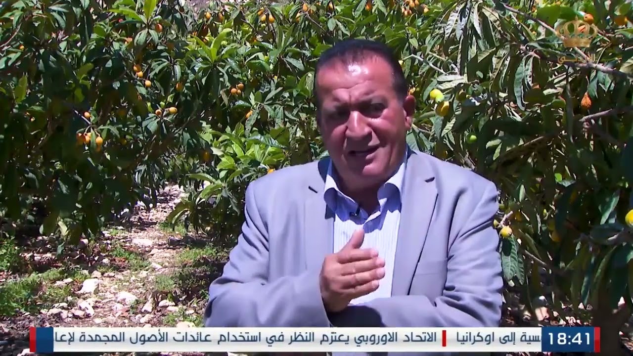 برنامج ارض الخير التلفزيون الأردني من محافظة عجلون راجب للحديث عن زراعة الاسكدنيا