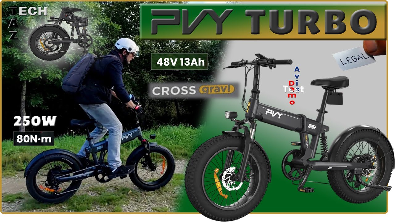 PVY TURBO Fatbike pliant confortable et autorisé - Je test le HOVER X1 PRO !