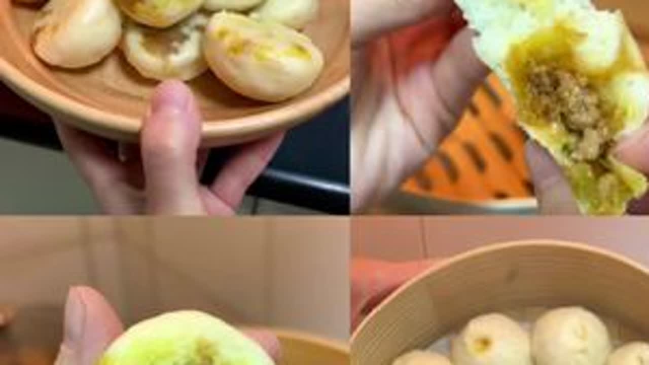 透着油底儿软面小笼包很赞👍这个方法调的馅真不错不柴还很香😋#我的厨房日记 #小笼包 #早餐分享 #抖加热门 #创造者中心