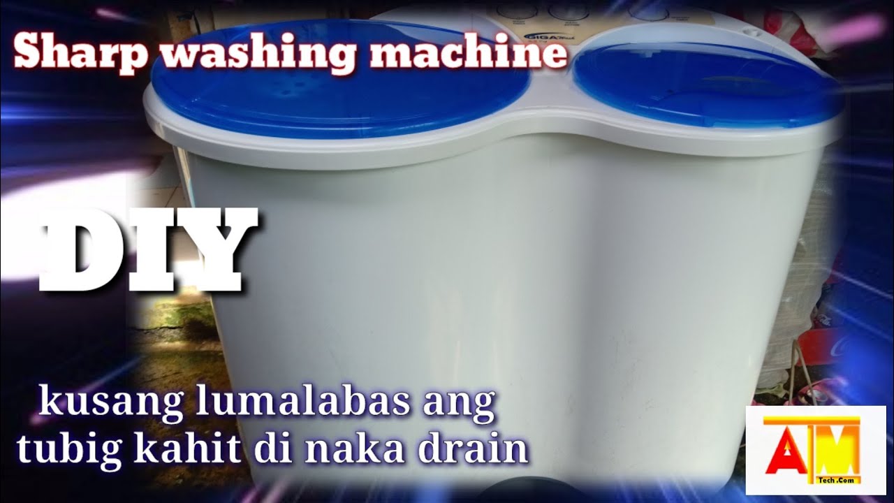 SHARP Washing machine na uubos ang tubig kahit hindi naka drain.