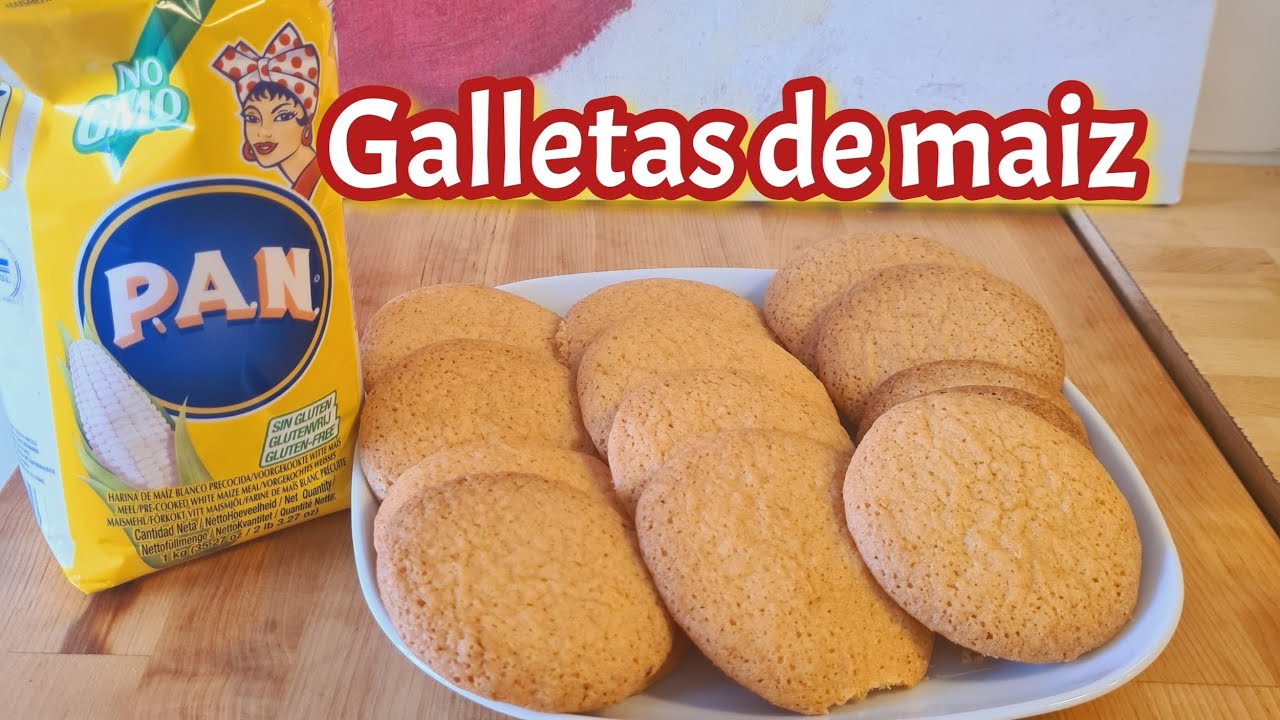 GALLETAS DE HARINA DE MAIZ 😃 Ricas y tostaditas (sin gluten)